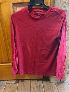 George Long Sleeve Crewneck Shirt - Deep Red
